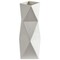 Signature Home Collection 14.75" White Scandinavian Geometric Multifaceted Vase